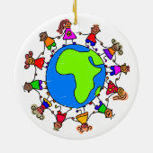 Afrikaanse Kinderen Keramisch Ornament (Achterkant)