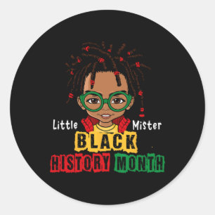 Afrikaanse kleine meneer Loc'd Up jongen kind zwar Ronde Sticker