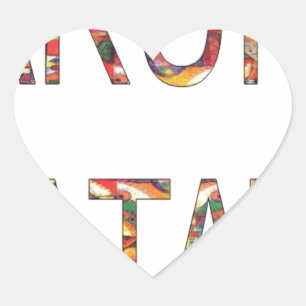 Afrikaanse  kleuren Hakuna Matata.jpg Hart Sticker