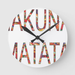 Afrikaanse  kleuren Hakuna Matata.jpg Ronde Klok