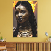 Afrikaanse koningin 024 canvas afdruk (Insitu (Woonkamer))