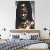 Afrikaanse koningin 036 canvas afdruk (Insitu (Slaapkamer))