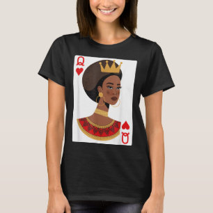 Afrikaanse koningin kaart melanine zwarte trots bl t-shirt