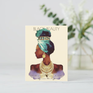 AFRIKAANSE KONINGIN KOP WRAP NATUURLIJK HAAR BRIEFKAART