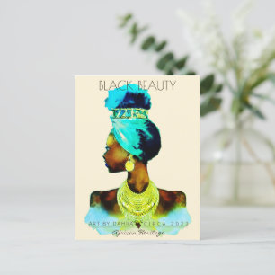 AFRIKAANSE KONINGIN KOP WRAP NATUURLIJK HAAR BRIEFKAART