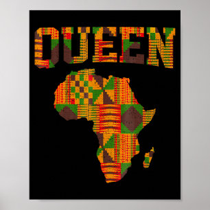 Afrikaanse Koningin Kunst Voor Vrouwen Meisjes Ken Poster