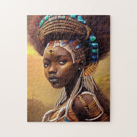 Afrikaanse koningin- legpuzzel (Verticaal)