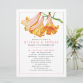 Afrikaanse Koningin Lelie oranje aquarel bruiloft Programma (Staand voorkant)