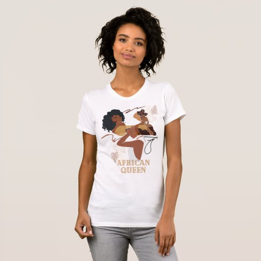 Afrikaanse koningin T-shirt (Voorkant volledig)