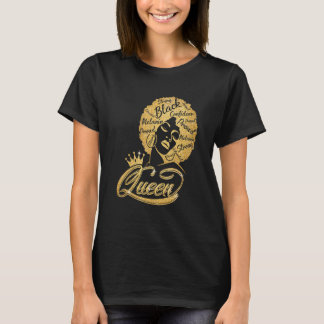 Afrikaanse koningin voor vrouwen opgeleid zwart me t-shirt