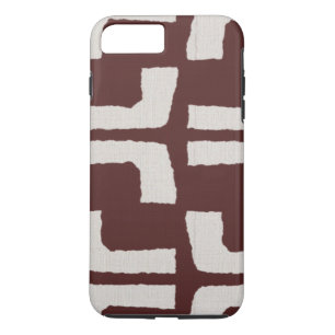 Afrikaanse kruidenmoeddoek Witte rode linnen blik iPhone 8 Plus / 7 Plus Hoesje