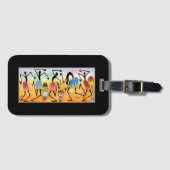 Afrikaanse kunst Abstracte Geweldige dansers Bagagelabel (Voorkant (horizontaal))