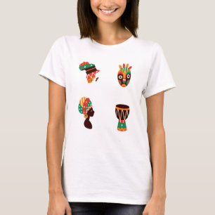 Afrikaanse Kunst Dames T-Shirt