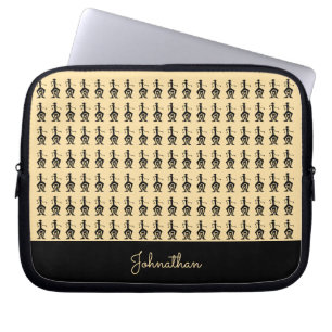 Afrikaanse kunst, drumbeat en ritme laptop sleeve