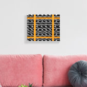 Afrikaanse kunst, Etnisch Sinaasappel Canvas Afdruk (Insitu (Woonkamer))