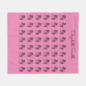 Afrikaanse kunst, gelukkige Djembe drumspeler Fleece Deken (Voorkant (Horizontaal))