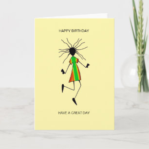 Afrikaanse kunst, Geweldige Happy Dance Verjaardag Kaart