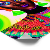 Afrikaanse kunst met zwarte kunst poster (Hoek)