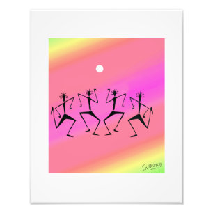 Afrikaanse kunst, regenboogfeest foto afdruk