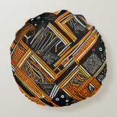 Afrikaanse kunst rond kussen (Achterkant)