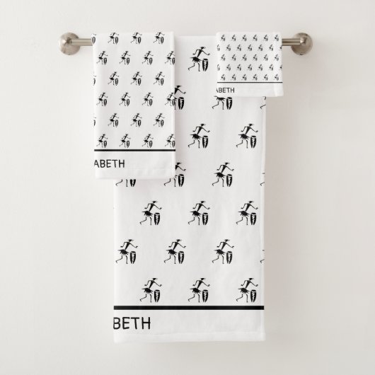 Afrikaanse kunst, Schattigee Inspirerend danser Bad Handdoek (Insitu)