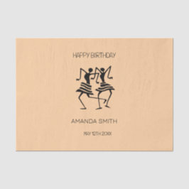 Afrikaanse kunst, Silhouette Celebration Dansers Tissuepapier