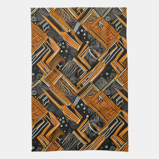 Afrikaanse kunst theedoek (Verticaal)