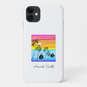 Afrikaanse Kunst, Tropische Zomer Zonsondergang Z iPhone 11 Hoesje