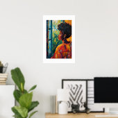 Afrikaanse kunstprint poster (Thuiskantoor)