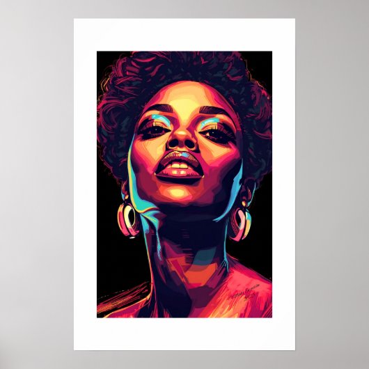 Afrikaanse kunstprint poster (Voorkant)