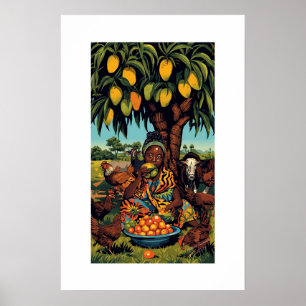 Afrikaanse kunstprint poster