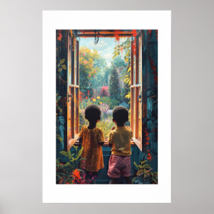Afrikaanse kunstprint poster