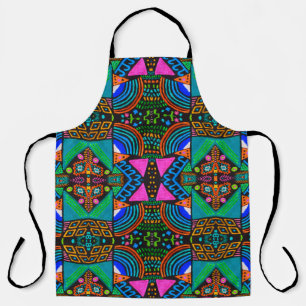 Afrikaanse kunsttekening. Naadloos aztec patroon. Schort