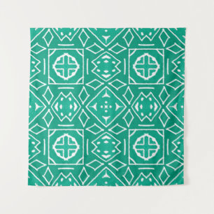 Afrikaanse kunsttekening. Tribale afdruk. Ikat Che Wandkleed