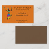 Afrikaanse kunstwinkel Afrikaanse mode Visitekaartje (Voorkant / Achterkant)