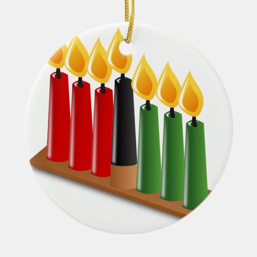 afrikaanse kwanzaa keramisch ornament (Voorkant)