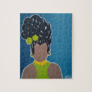 Afrikaanse Lady Jigzaag puzzel