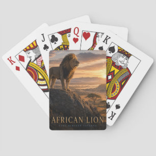 Afrikaanse Leeuw Savanne DIEREN Poker Pokerkaarten