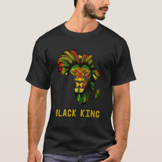 Afrikaanse Leeuw Zwart Koning Kunst Leider Vader J T-shirt