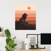 Afrikaanse leeuwenkwekerij poster (Thuiskantoor)