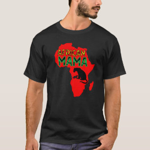 Afrikaanse leeuwenmoeder Rood T-shirt