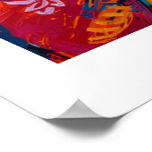 Afrikaanse levendige abstracte kunstprint poster (Hoek)
