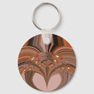 Afrikaanse Lichtblonde Kaleidoscoop Art Print Desi Sleutelhanger