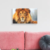 Afrikaanse lion 1 canvas afdruk (Insitu (Woonkamer))