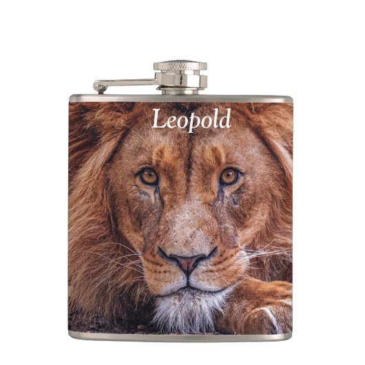 Afrikaanse lion heupfles (Voorkant)