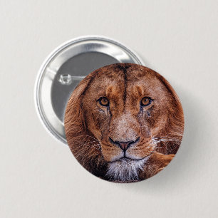Afrikaanse lion ronde button 5,7 cm