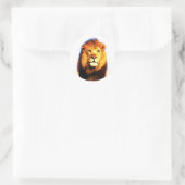 Afrikaanse lion ronde sticker (Tas)