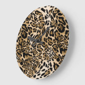 Afrikaanse luipaardvacht: naadloze dierlijke textu grote klok (Hoek)