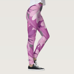 Afrikaanse Madelief Paarse Bloem Patroon Leggings