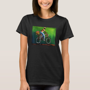 Afrikaanse man die op een fiets rijdt Afrikaans k T-shirt
